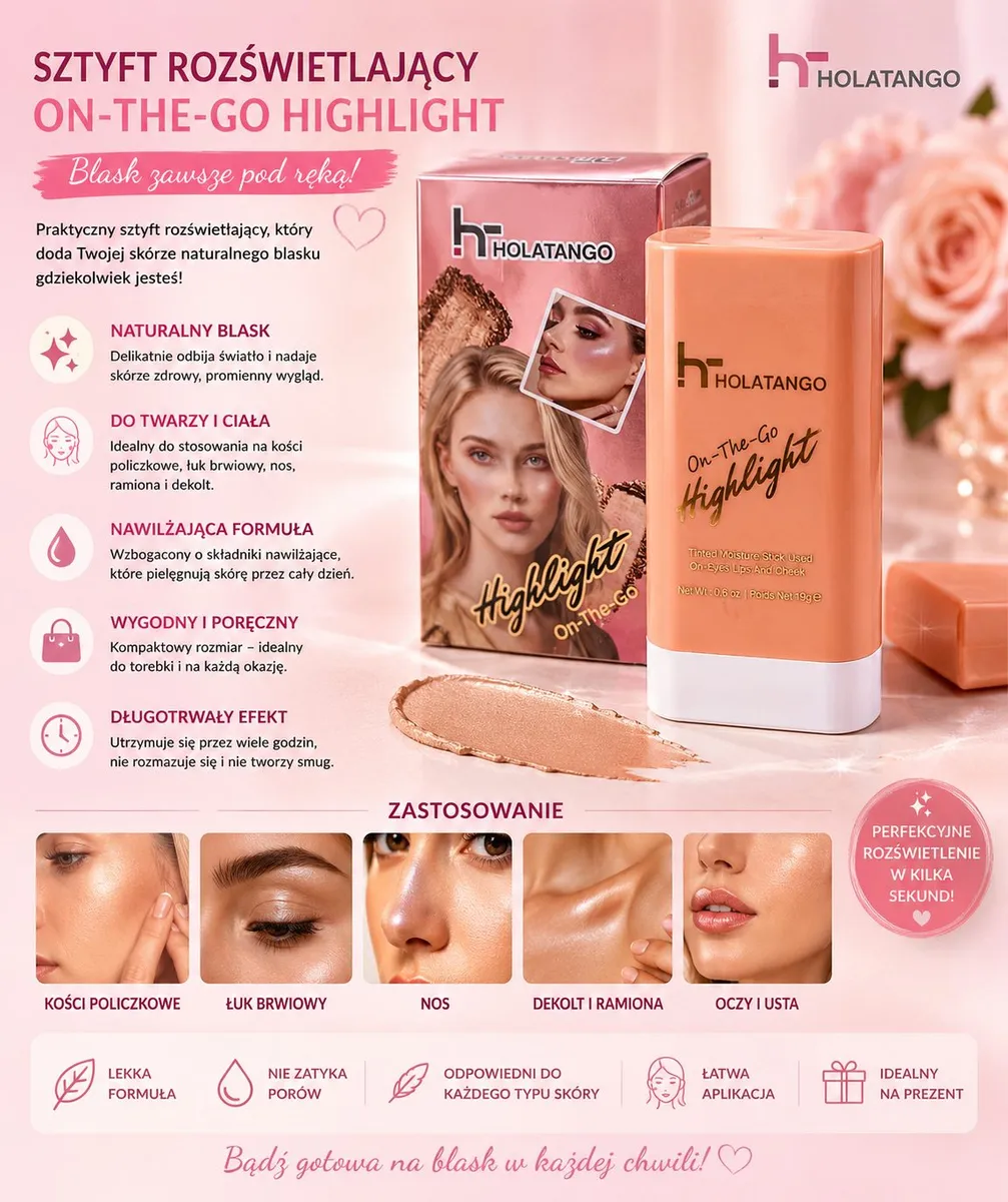Sztyft Rozświetlający Holatango On-The-Go Highlight 19g