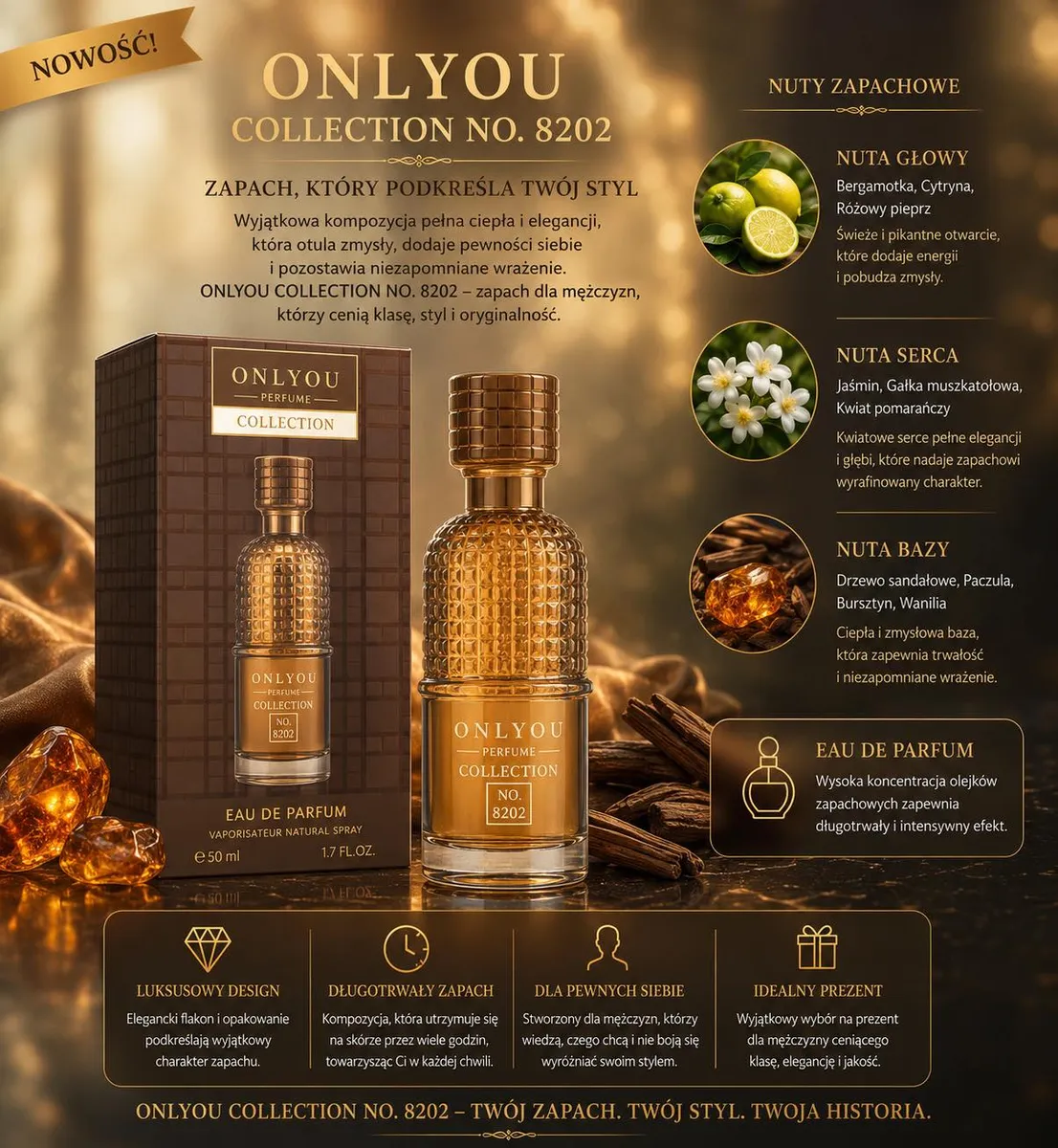 OnlyYou Collection No. 8202 Perfumy Męskie 50ml
