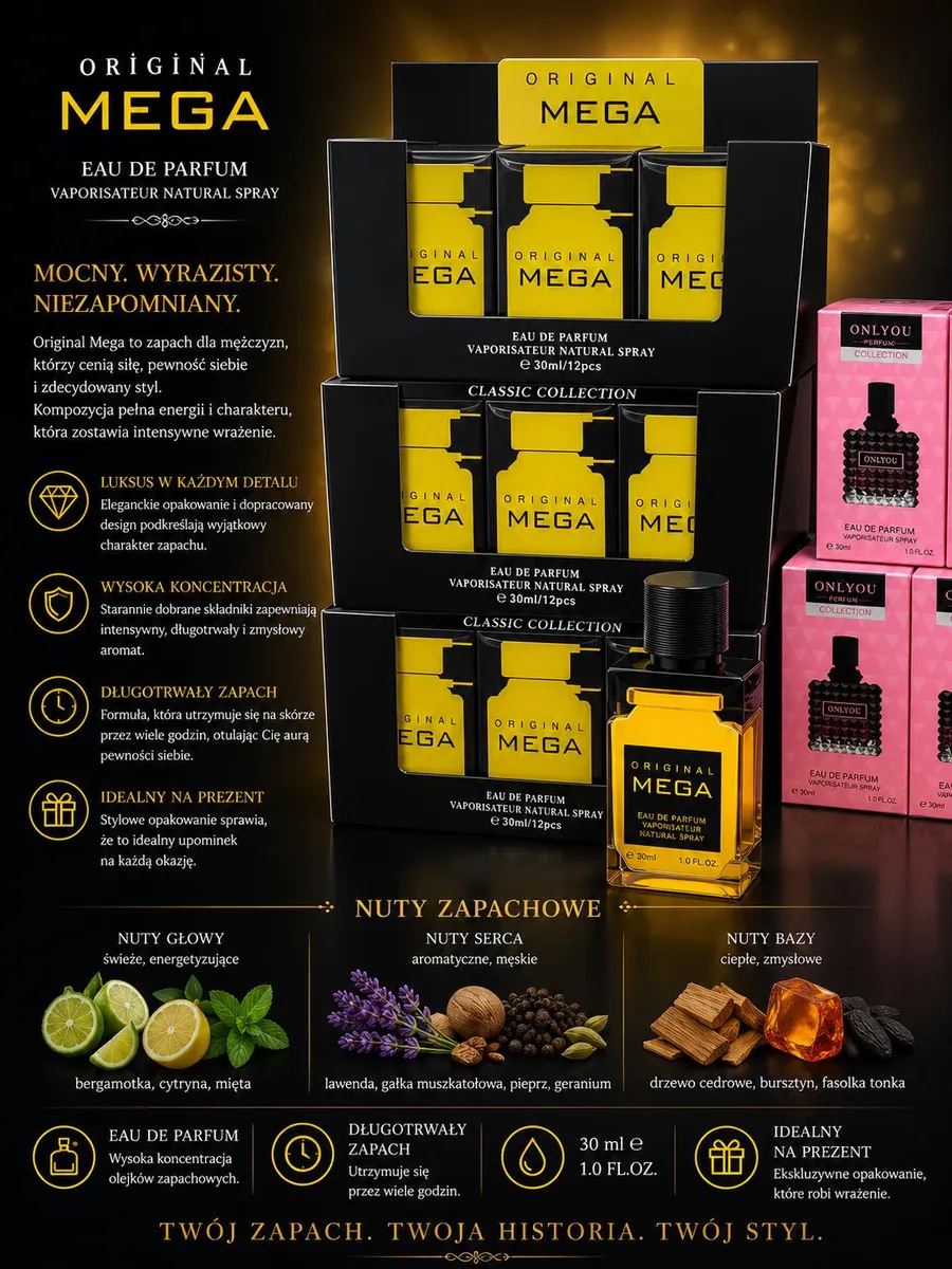 Perfumy Męskie Original Mega Eau de Parfum 30ml