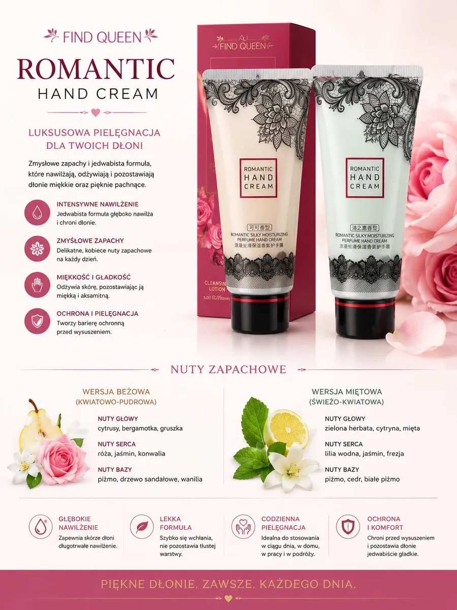 Krem do rąk Romantic Hand Cream Find Queen 30ml