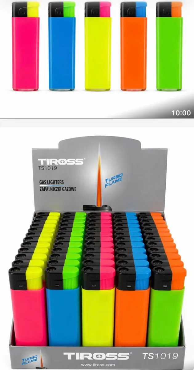 Zapalniczki Gazowe Tiross Turbo Flame 5 Kolorów