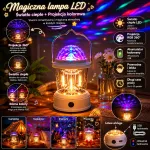 Ładowalna Lampa Kempingowa LED RGB z Projekcją 360°