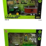 Zestaw Zabawek Rolniczych Farm Adventure Tractor z Przyczepą
