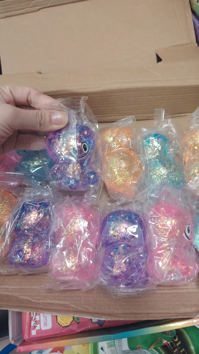Gniotek Ośmiornica Glitter Mix Kolorów 8cm