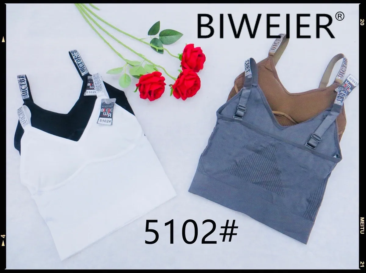 Biustonosz Sportowy Biweier 5102 Szary Czarny Biały