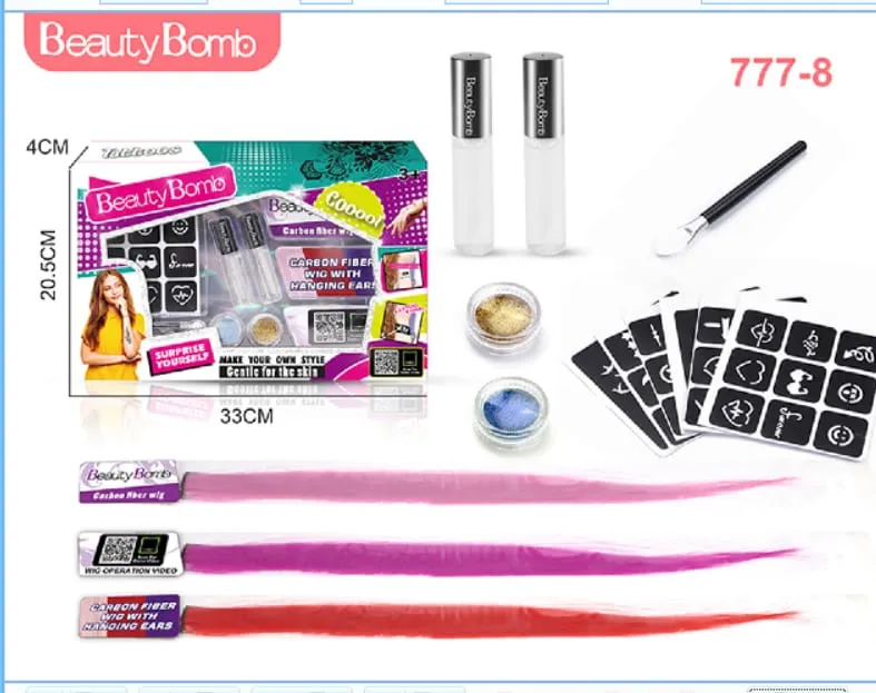 Zestaw Beauty Bomb Carbon Fiber Wig z Akcesoriami do Włosów