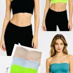 Bandeau Top Damski Bez Ramiączek Neon Mix 5 Kolorów