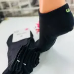 Skarpety Sportowe Niskie Czarne z Zielonym Logo 5 par
