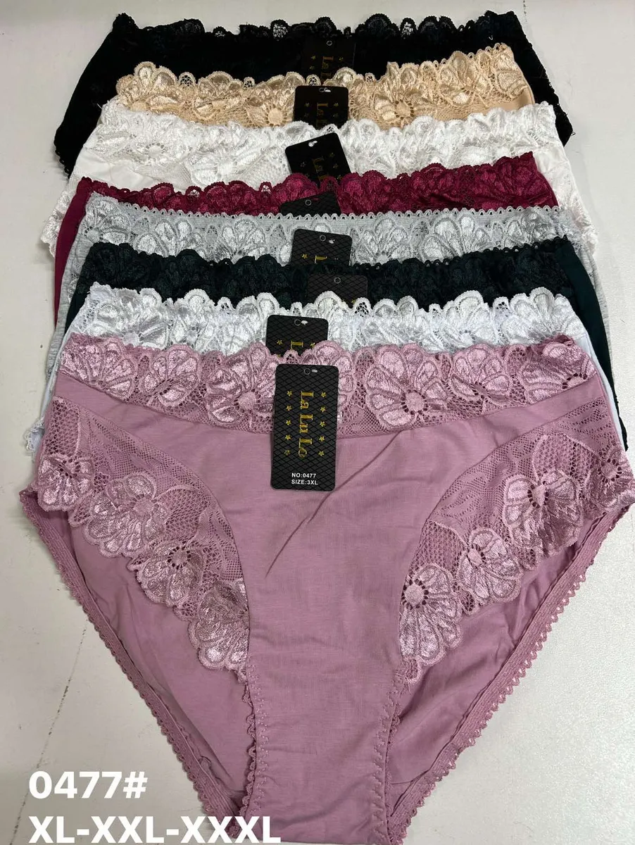 Majtki Bawełniane z Koronką La Lanne XL-XXXL Różowe