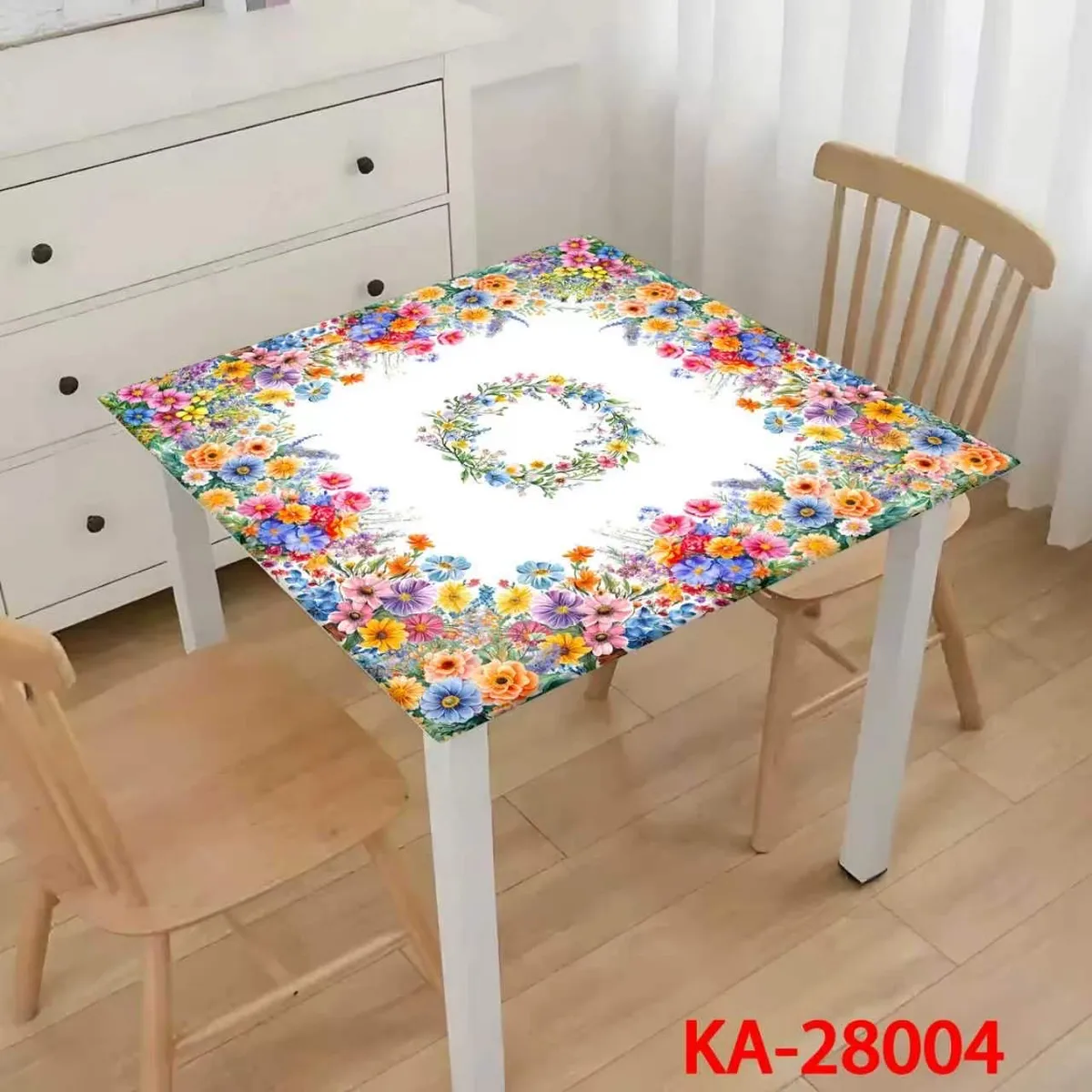 Obrus Kwiatowy Kolorowy 85x85cm Wianek