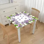 Obrus Lawendowy 85x85cm Fioletowe Kwiaty i Motyle