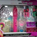 Zestaw do zdobienia paznokci Nail Art Set Beauty Salon różowy