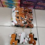 Brelok Koń Pluszowy Squishy 12cm Brązowy/Biały