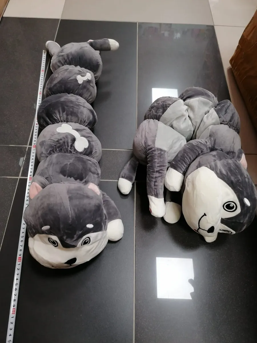 Maskotka Husky Długa 70cm Szary