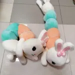 Pluszowy Królik Tęcza 70cm Mint Pomarańczowy