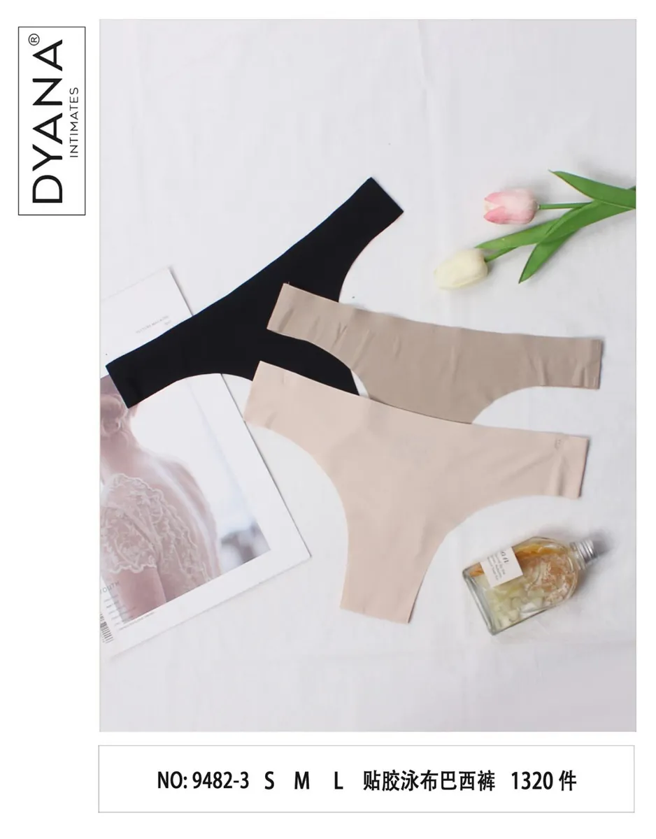 Majtki Bezszwowe Damskie Dyana Intimates Beżowe i Czarne