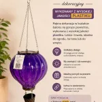 Balon Dekoracyjny Fioletowy 28cm z Łańcuszkiem