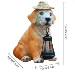 Lampka Solarna Pies z Latarenką 19cm