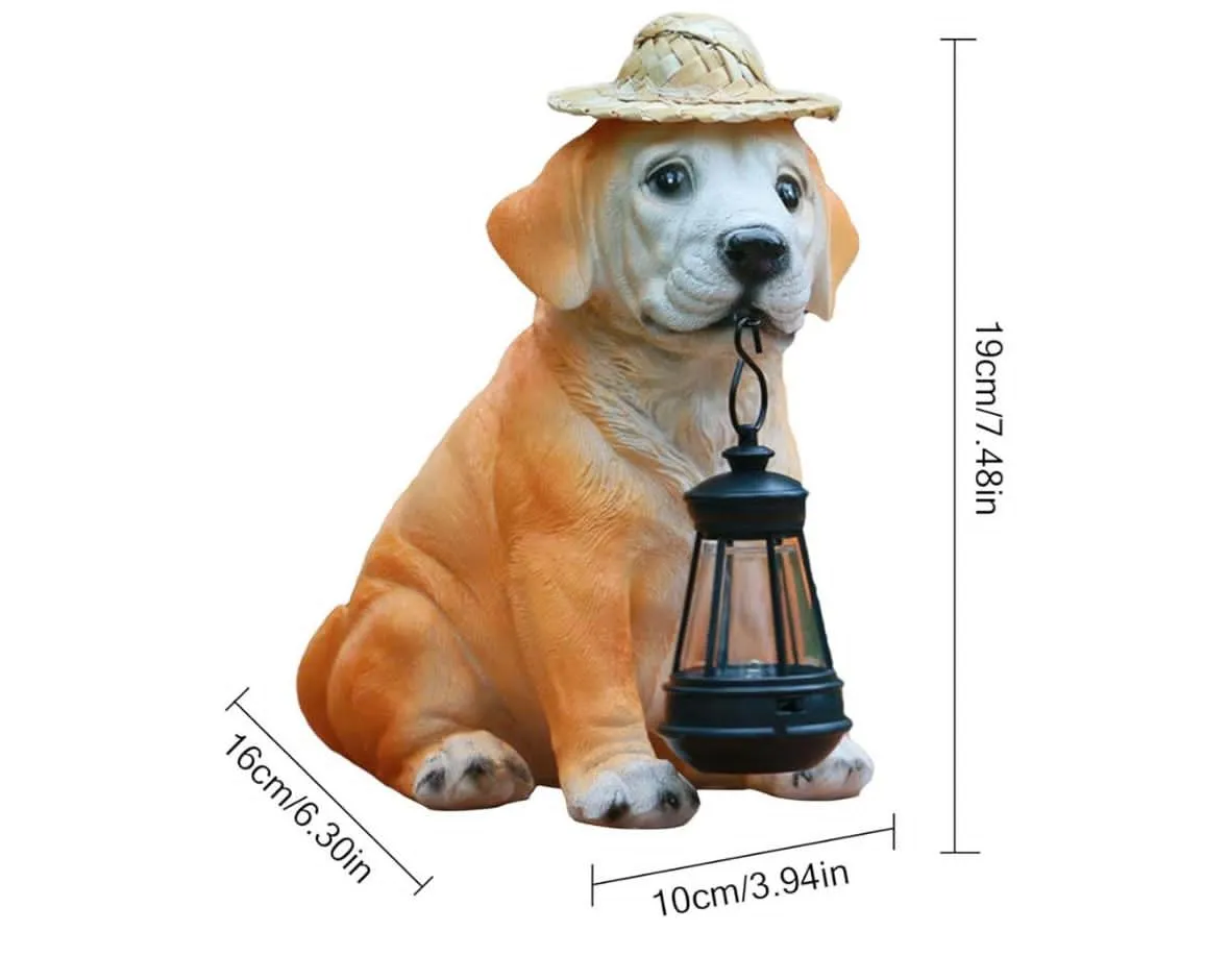 Lampka Solarna Pies z Latarenką 19cm