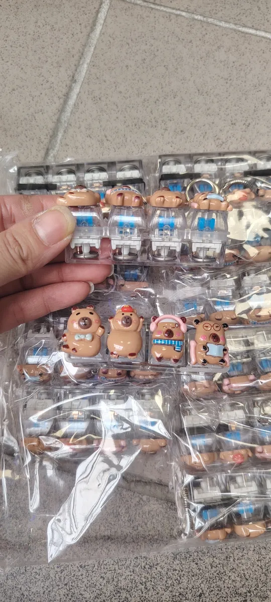 Keycap Miś z Kubkiem 3D na klawiaturę mechaniczna