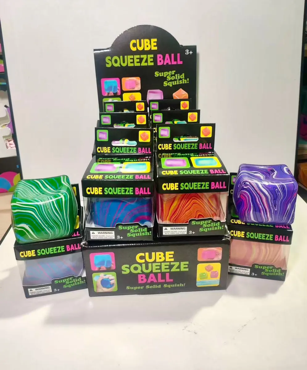 Kostka Antystresowa Cube Squeeze Ball Marmurkowa