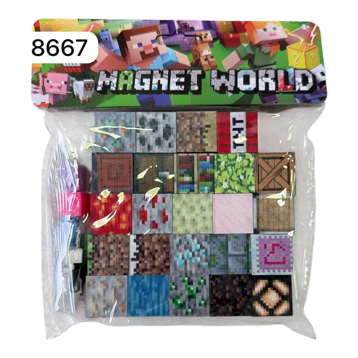 Klocki Magnetyczne Minecraft Magnet World 24+1