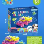 Klocki Jelly Brix 56 szt. Kolorowe Przezroczyste