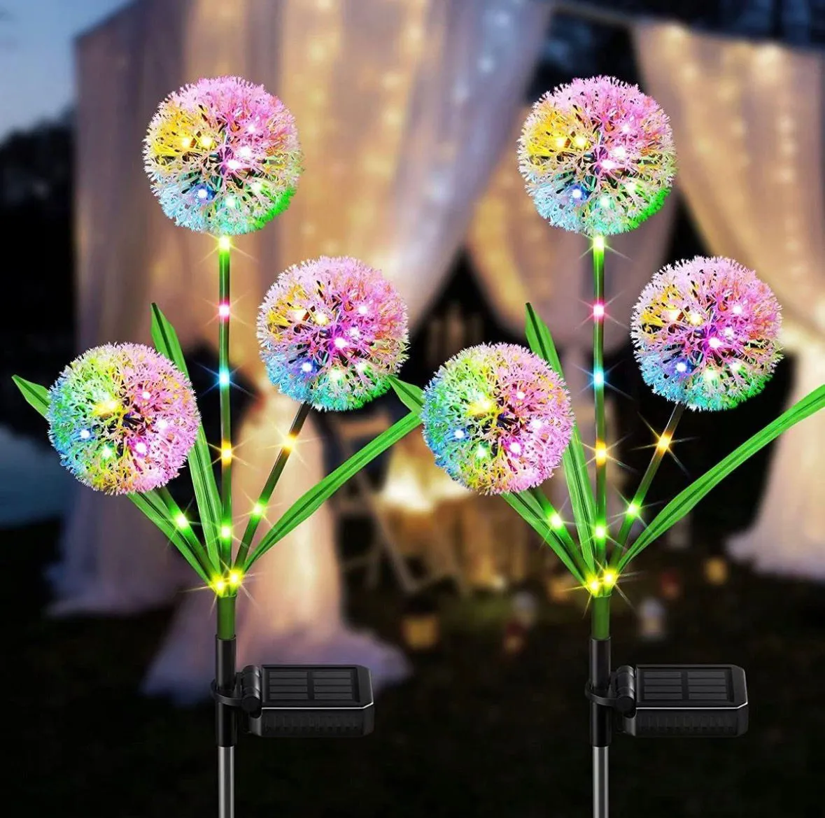 Zestaw 2 Szt. Lamp Solarnych Kula Tęczowa 2PCS