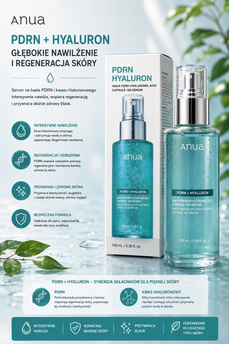 Serum Anua PDRN + Hyaluron Kwas Hialuronowy 100ml