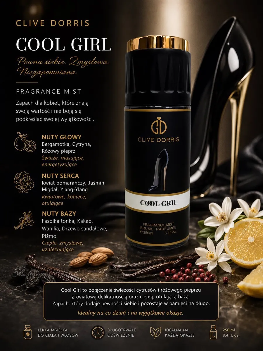Mgiełka do Ciała Clive Dorris Cool Girl 250ml