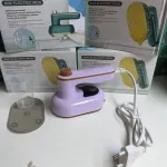 Mini Żelazko Parowe Fioletowe 130°C Porcelanowa Płytka