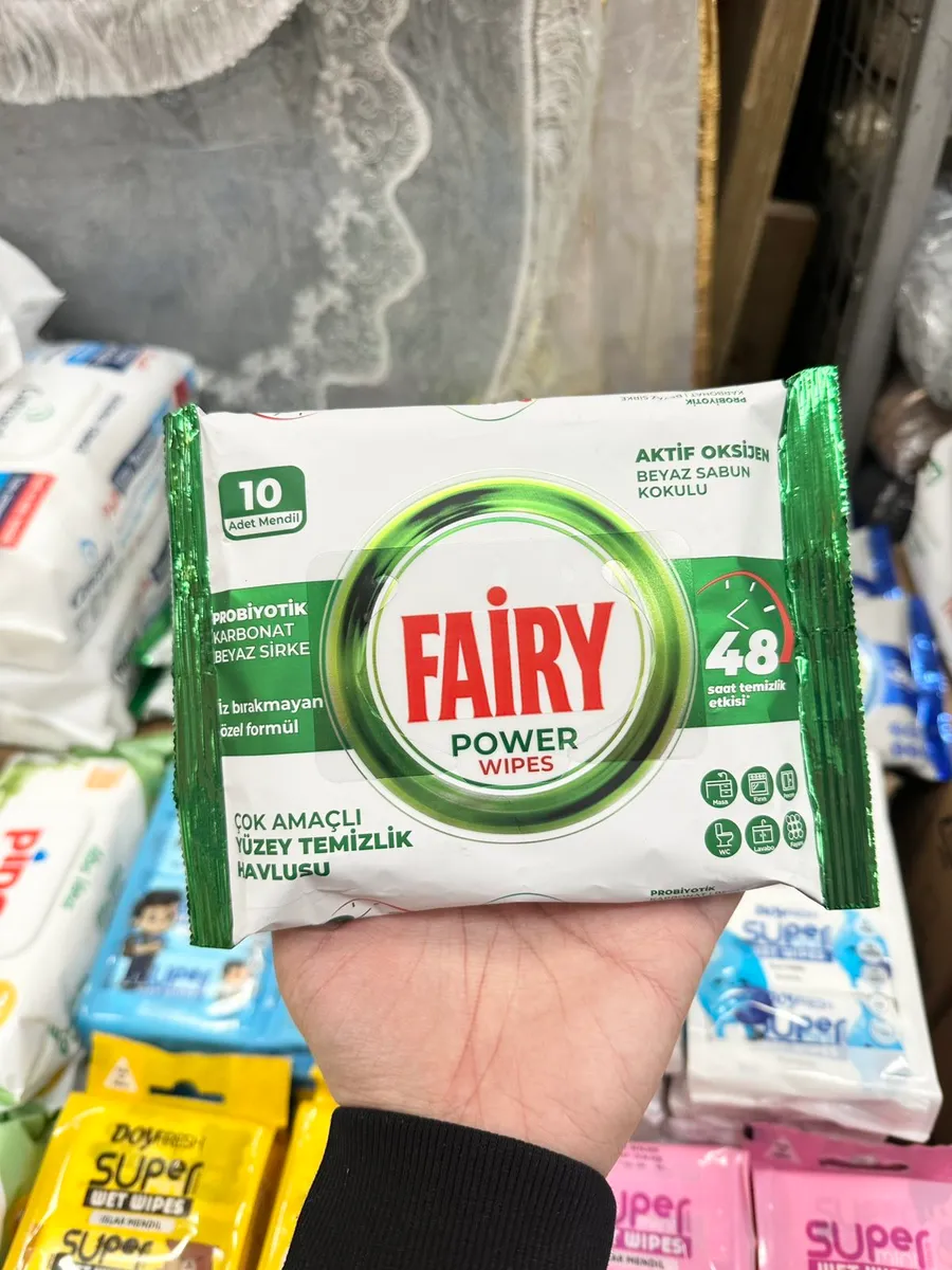Chusteczki Nawilżane Fairy Power Wipes 10 szt