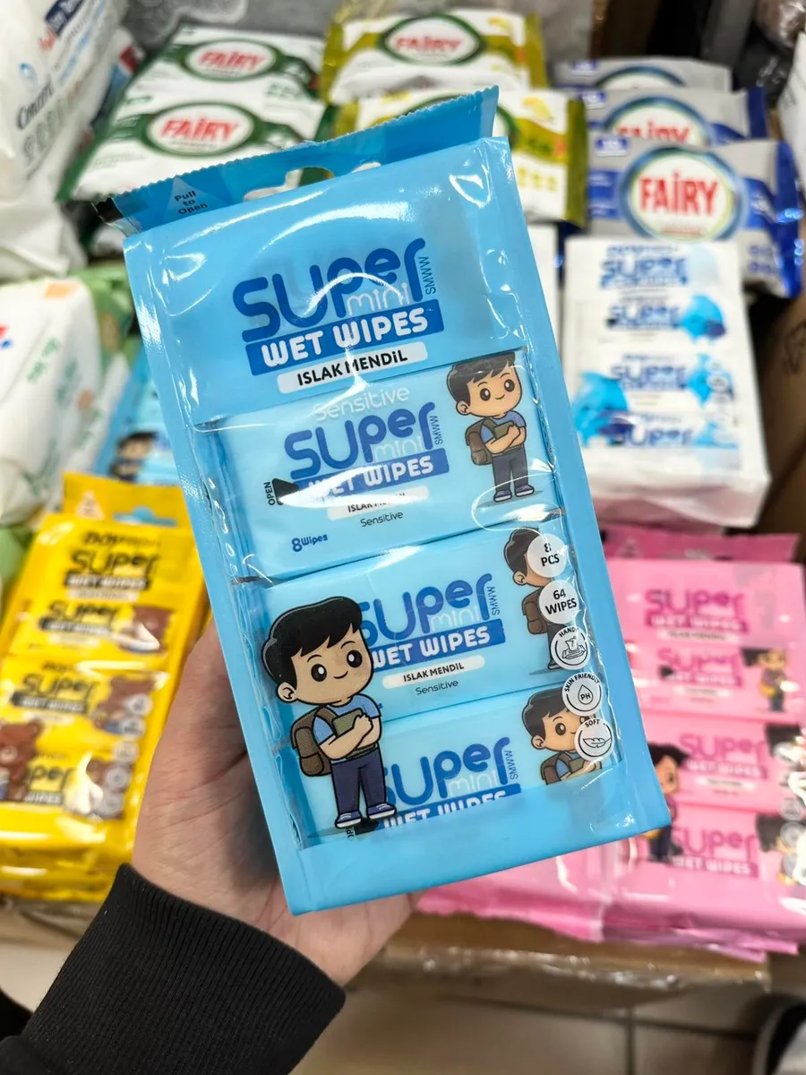Chusteczki Nawilżane Super Mini Sensitive 8szt