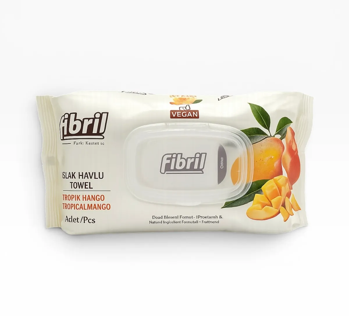 Chusteczki Nawilżane Fibril Tropical Mango 90 szt. z zamknięciem