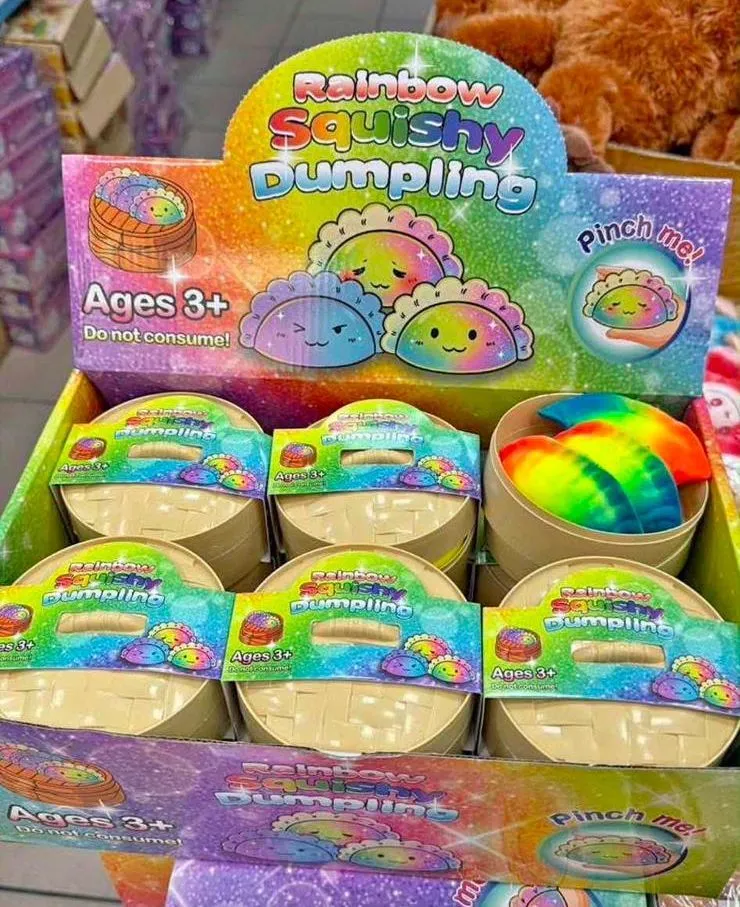 Rainbow Squishy Dumpling Tęczowy 8cm