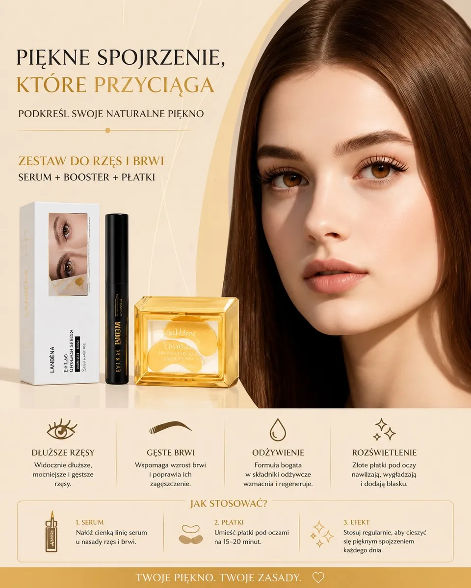 Zestaw do Rzęs i Brwi Lanbena Serum Booster Płatki