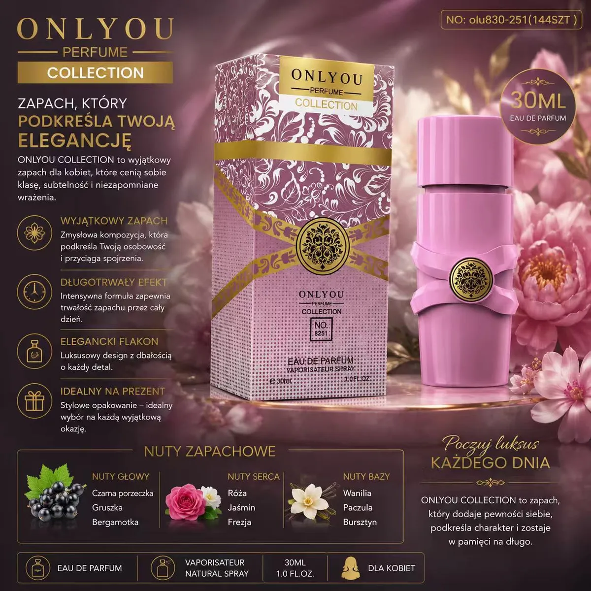 Perfumy Only You Collection 30ml Różowy
