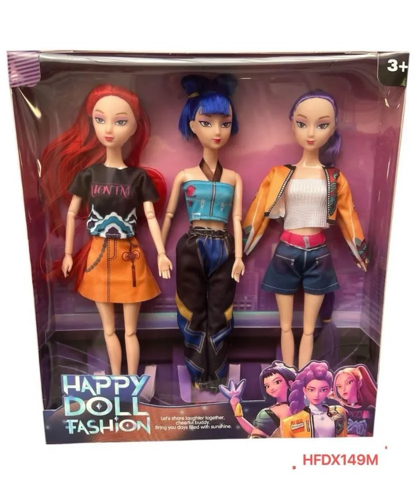 Zestaw 3 Lalek Happy Doll Fashion 3+