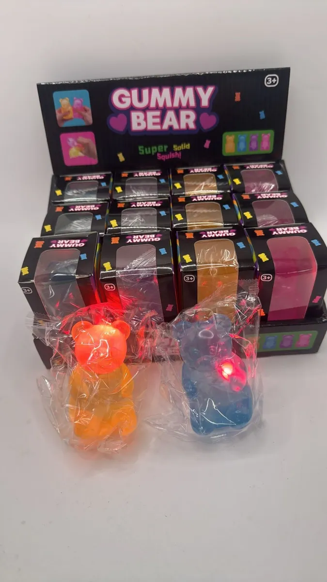 Gummy Bear Miś Świecący Squishy 12cm Super Solid