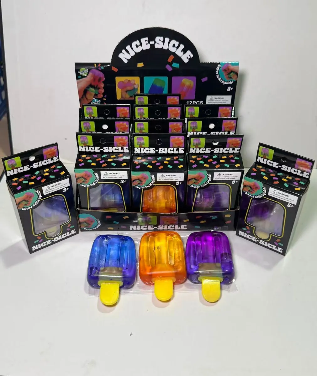 Nice-Sicle Super Solid Squishy Lody 3-pak Mix Kolorów