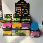 Cube Squeeze Ball Niebieski 6cm Super Solid Squish