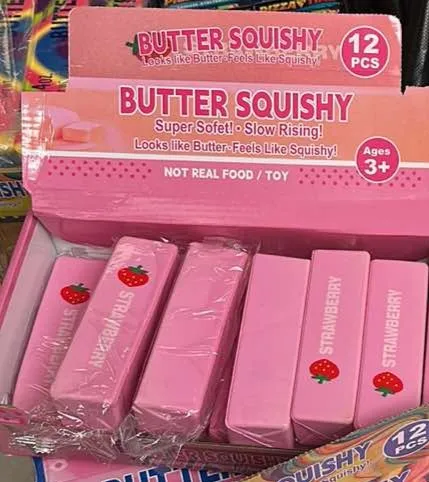 Butter Squishy Truskawkowy Różowy 12 szt