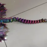 Smok 3D Tęczowy 50cm