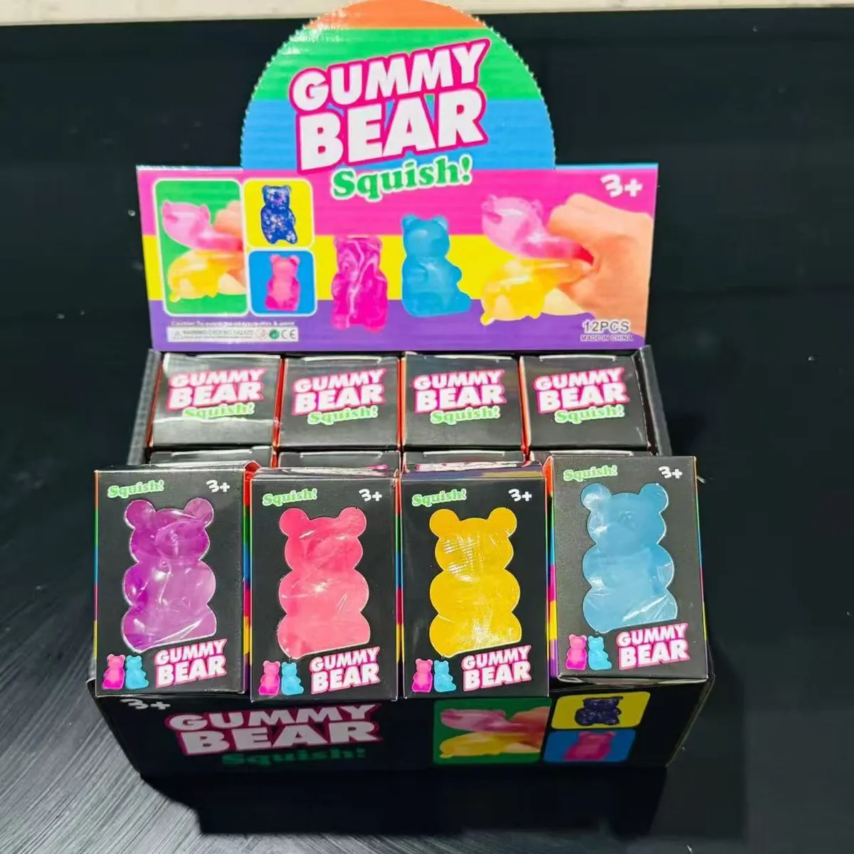 Gummy Bear Squishy 12szt. Mix Kolorów 3+