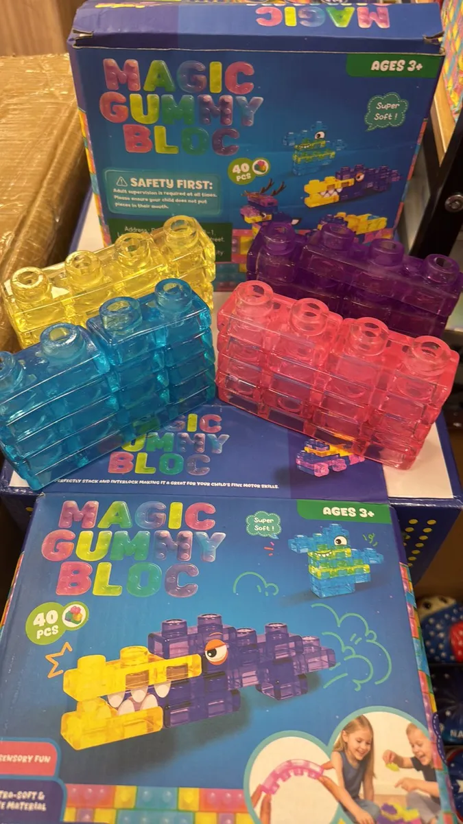 Magic Gummy Bloc Klocki Sensoryczne 40 szt. Kolorowe