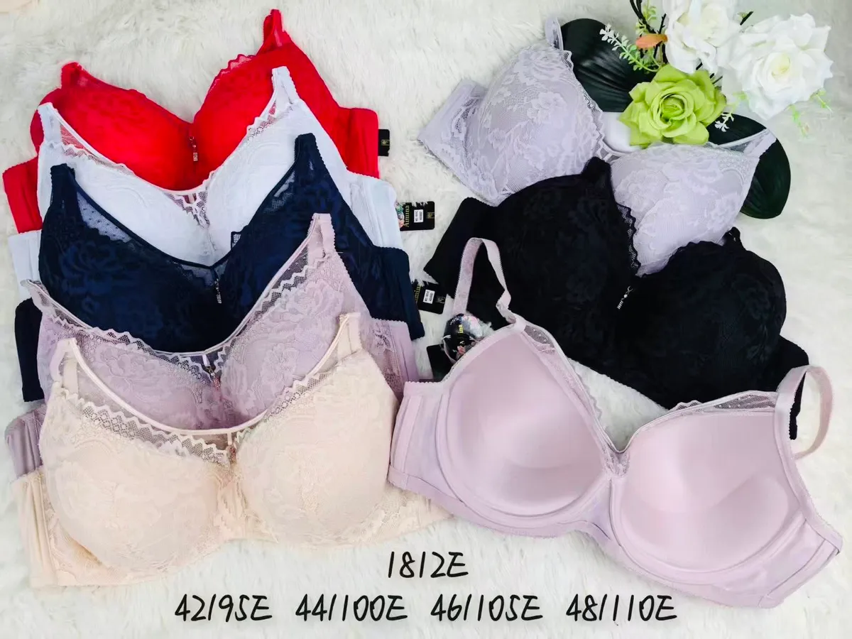 Biustonosz Koronkowy Push-up Beżowy 75E-90E