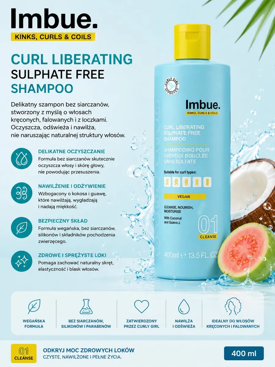 Imbue Curl Liberating Sulphate Free Shampoo 400ml