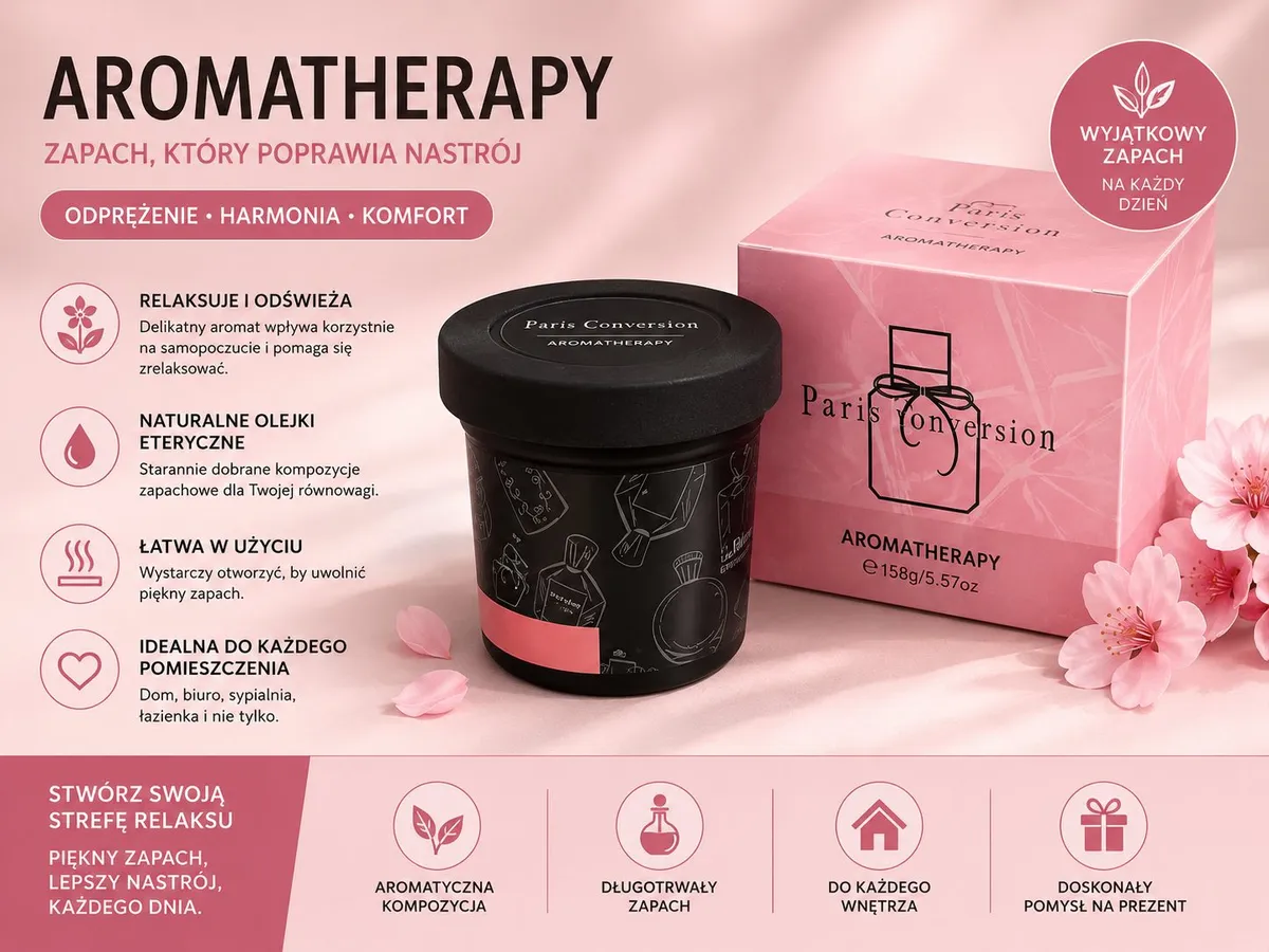 Świeca Zapachowa Paris Conversion Aromatherapy 158g