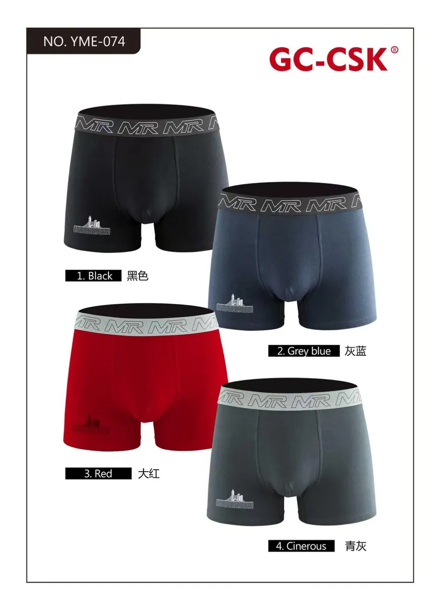 Bokserki Męskie MR MR Czarne Szare Czerwone 4 Kolory