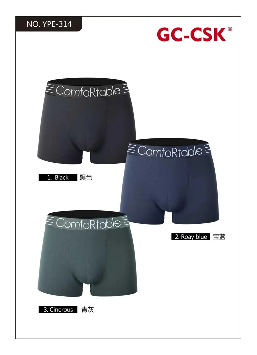 Bokserki Męskie ComforTable GC-CSK 3 Kolory Czarny Granatowy Szary